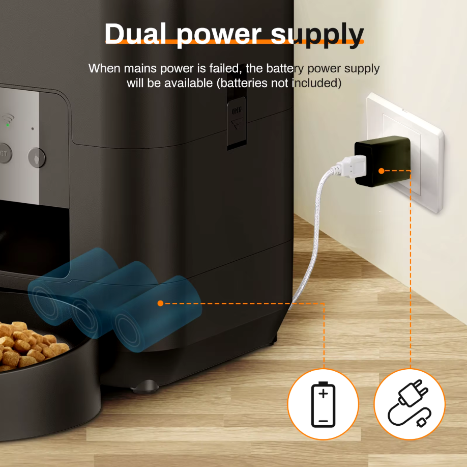 Smart Automatic Cat Feeder | Wi-Fi & Manual Control