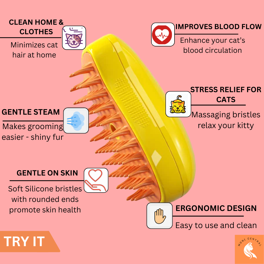 Moni™ Cat Steamy Brush and Massager