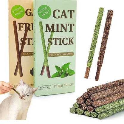 Natural Silvervine Catnip Chew Toy Stick for Teethcleaning